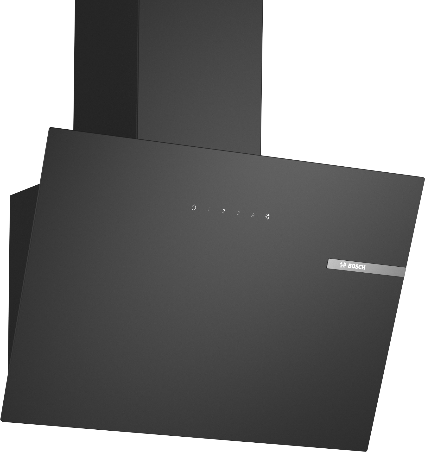 foto del prodotto bosch serie 2 dwk65dk60 cappa a parete 60 cm vetro nero classe a