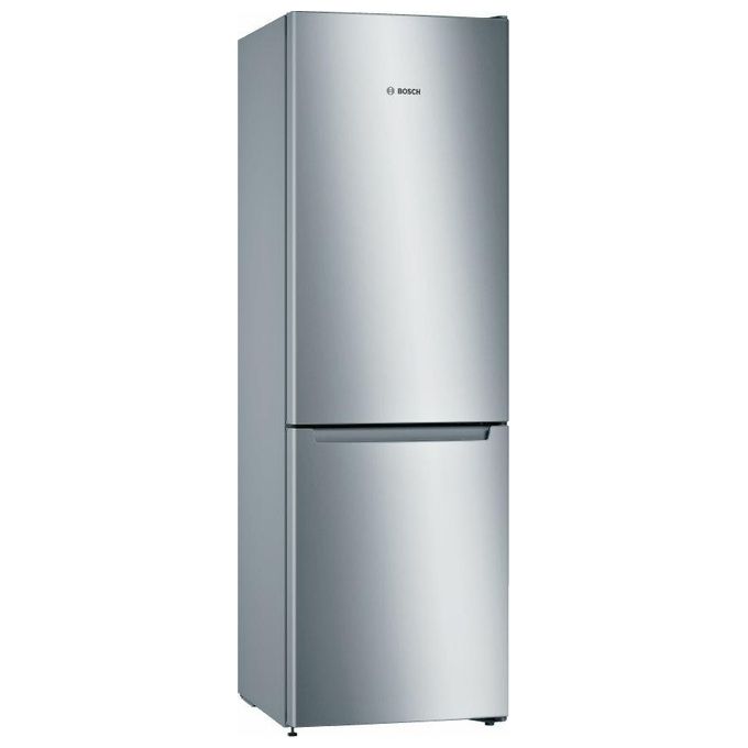 foto del prodotto bosch serie 2 kgn36nlea frigorifero a libera installazione combinato 321 litri classe e total no frost 186x60x66 cm metal look