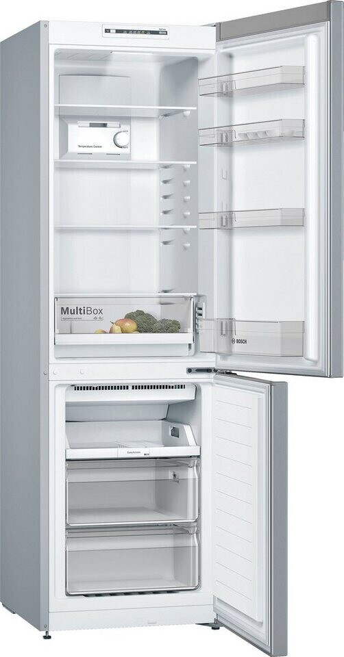 foto del prodotto bosch serie 2 kgn36nlea frigorifero combinato da libera installazione 186 x 60 cm metal look classe e