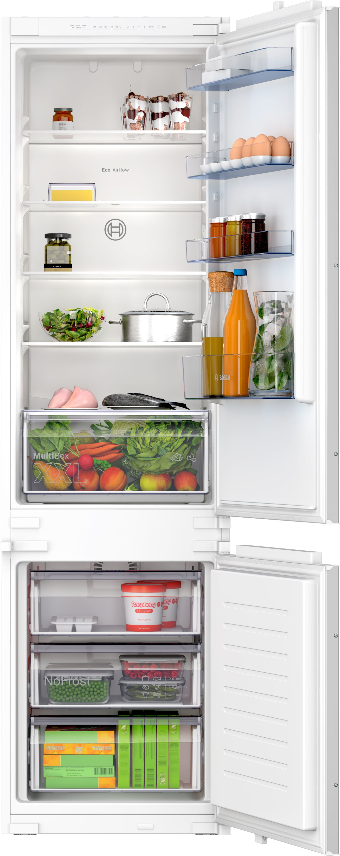 foto del prodotto bosch serie 2 kin965se0 frigorifero con congelatore da incasso 290 l e bianco