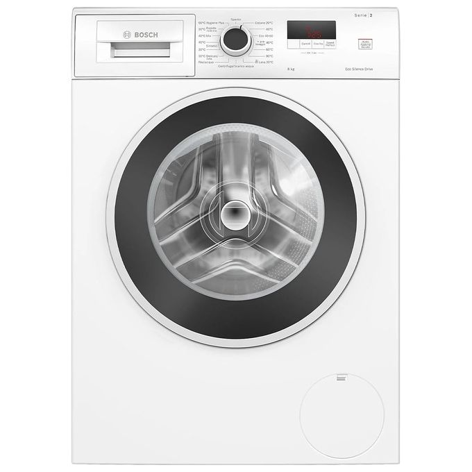 foto del prodotto bosch serie 2 wge03200it lavatrice a carica frontale 8 kg 1200 giri classe a programma hygiene plus motore inverter ecosilence bianco