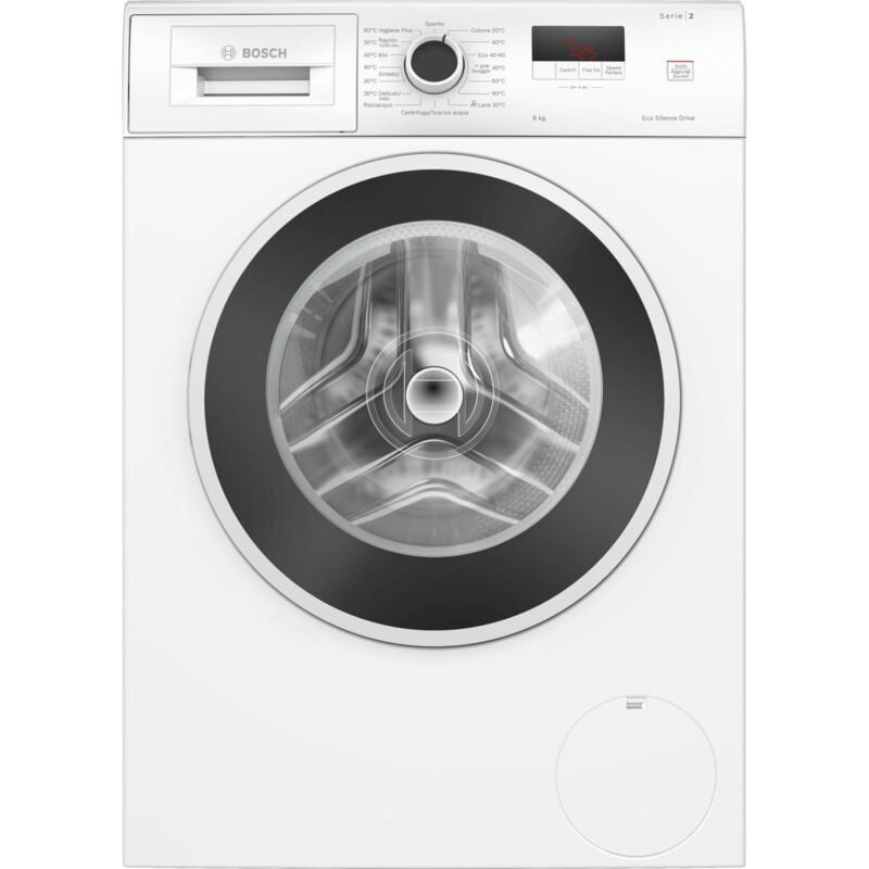 foto del prodotto bosch - serie 2 wge03200it lavatrice a carica frontale 8kg 1200g/min bianco classe a. tipo di carica: caricamento frontale. capacità cestello: 8 kg, classe di efficienza della centrifuga: b, silenzio...