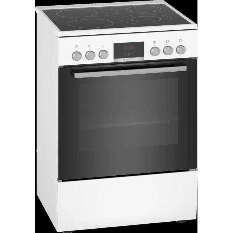 foto del prodotto bosch serie 4 fornello elettrico a libera installazione, bianco, hkr39c220