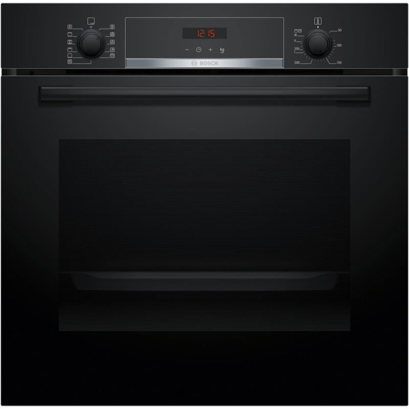 foto del prodotto bosch serie 4 hba574bb3 forno multifunzione pirolitico nero classe a . dimensione del forno media, tipo di forno forno elettrico, capacit 