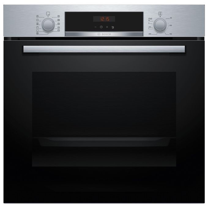 foto del prodotto bosch serie 4 hba574bs3 forno elettrico da incasso 71 litri classe a pirolitico display digitale led rosso 10 programmi automatici 7 funzioni 60 cm inox