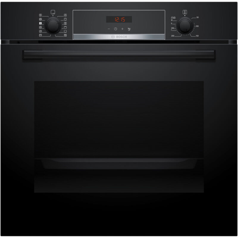 foto del prodotto bosch serie 4 hqa574bb3 forno con vapore pirolitico nero classe a . dimensione del forno media, tipo di forno forno elettrico, capacità interna