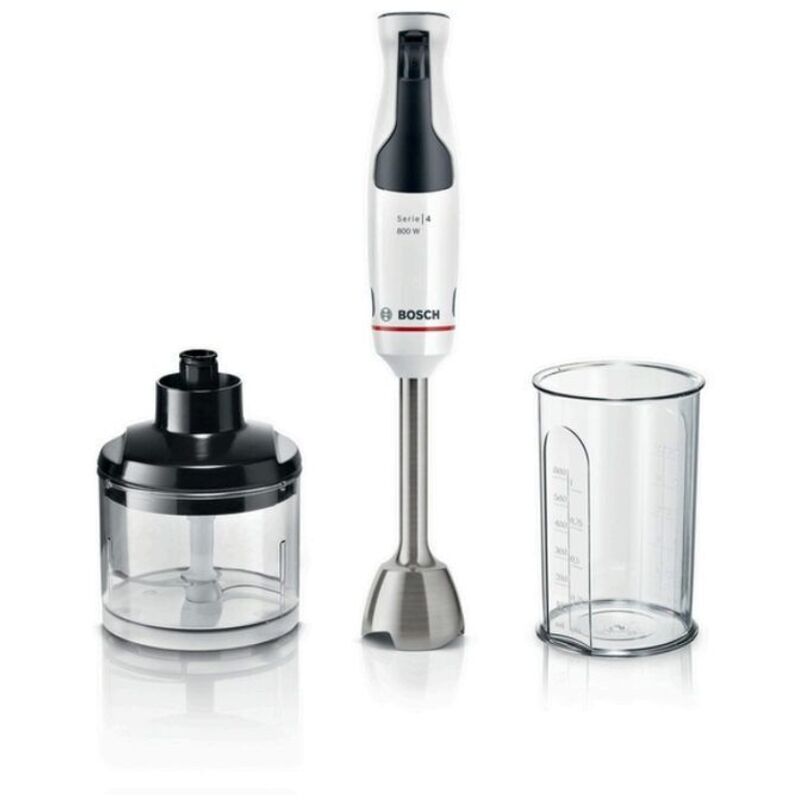 foto del prodotto bosch serie 4 msm4w420 frullatore a immersione ergomaster 800w bianco con minitritatutto