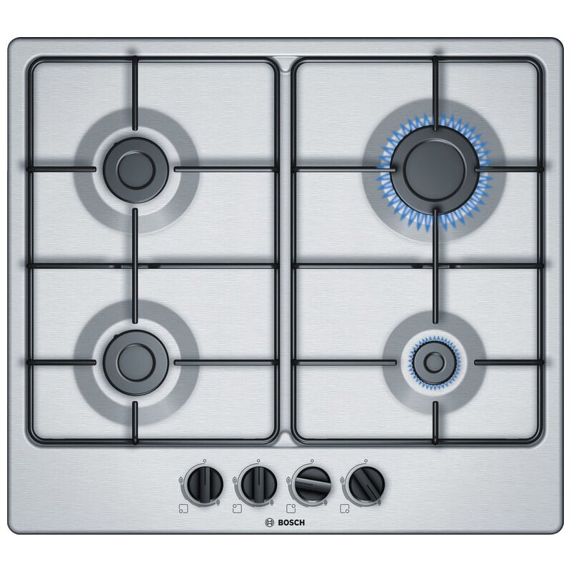 foto del prodotto bosch serie 4 pgp6b5b85 piano cottura a gas 60 cm acciaio inox