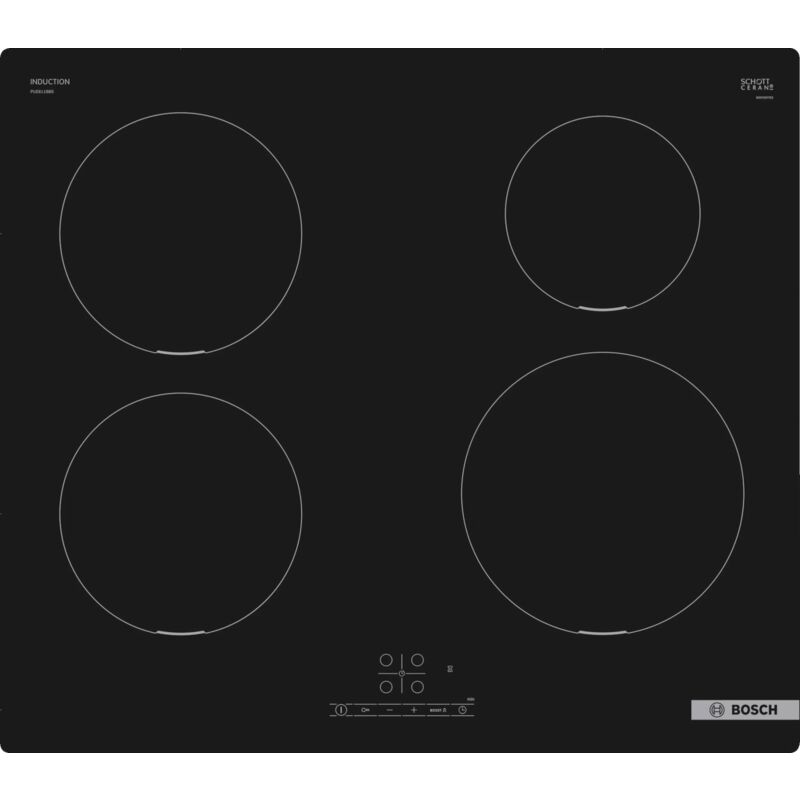 foto del prodotto bosch serie 4 pue611bb5d. colore del prodotto nero, posizionamento dell apparecchio da incasso, dimensione della larghezza del piano cottura 