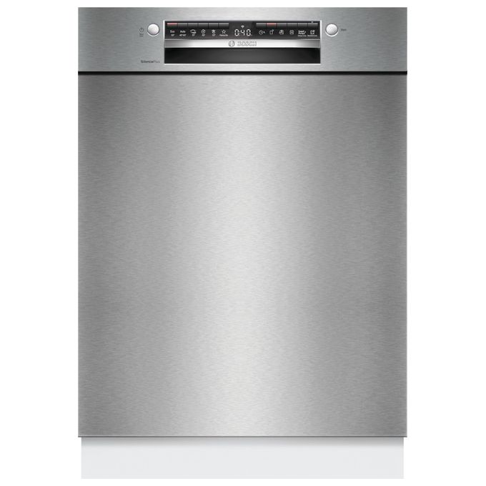 foto del prodotto bosch serie 4 smu4evs08e lavastoviglie sottopiano 14 coperti classe b rumorosita 44 db efficient dry home connect 6 programmi 3 cestello 60 cm frontalino acciaio