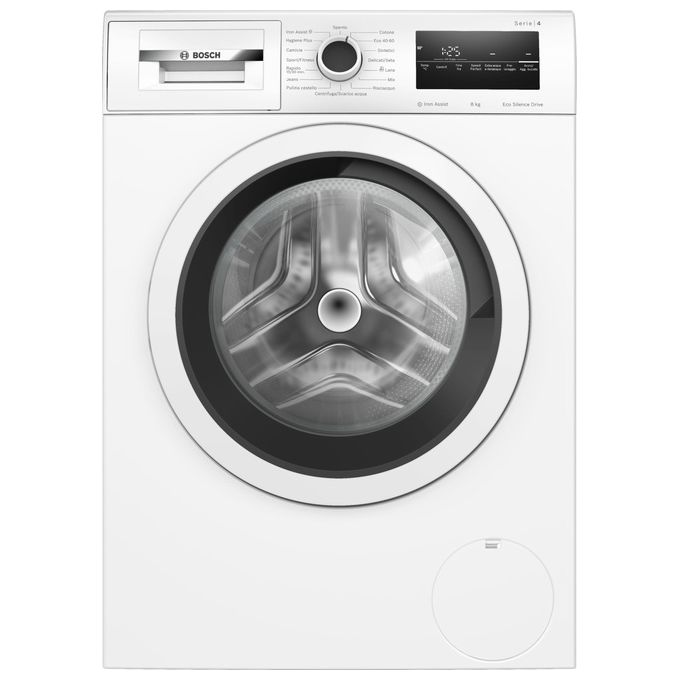 foto del prodotto bosch serie 4 wan24208ii lavatrice a caricamento frontale 8kg 1200 giri classe a emissione rumore 71 db bianco
