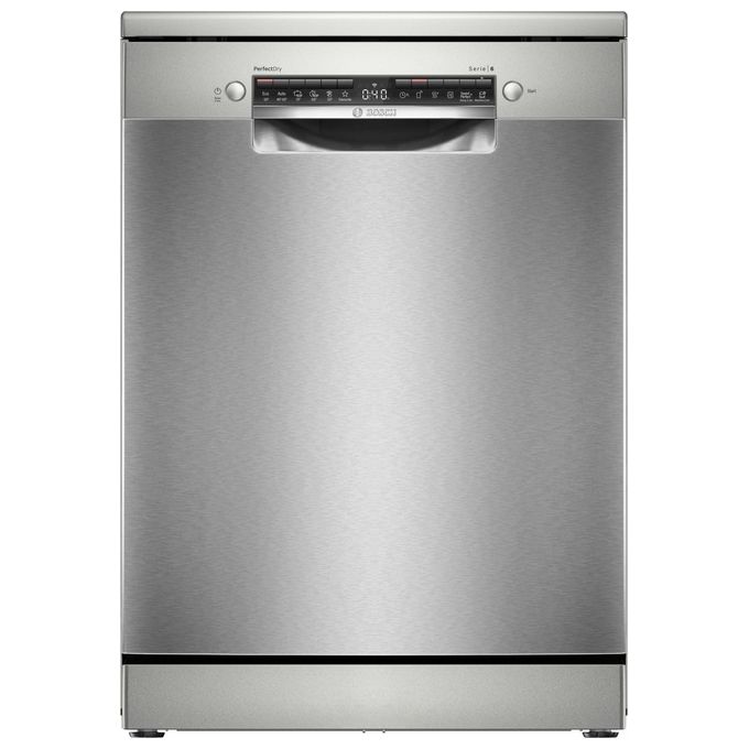 foto del prodotto bosch serie 6 sms6zci10e lavastoviglie a libera installazione con top removibile 14 coperti classe b rumorosita' 40 db home connect 6 programmi cestelli maxiflex 3' cestello asciugatura con zeolite 60 cm acciaio