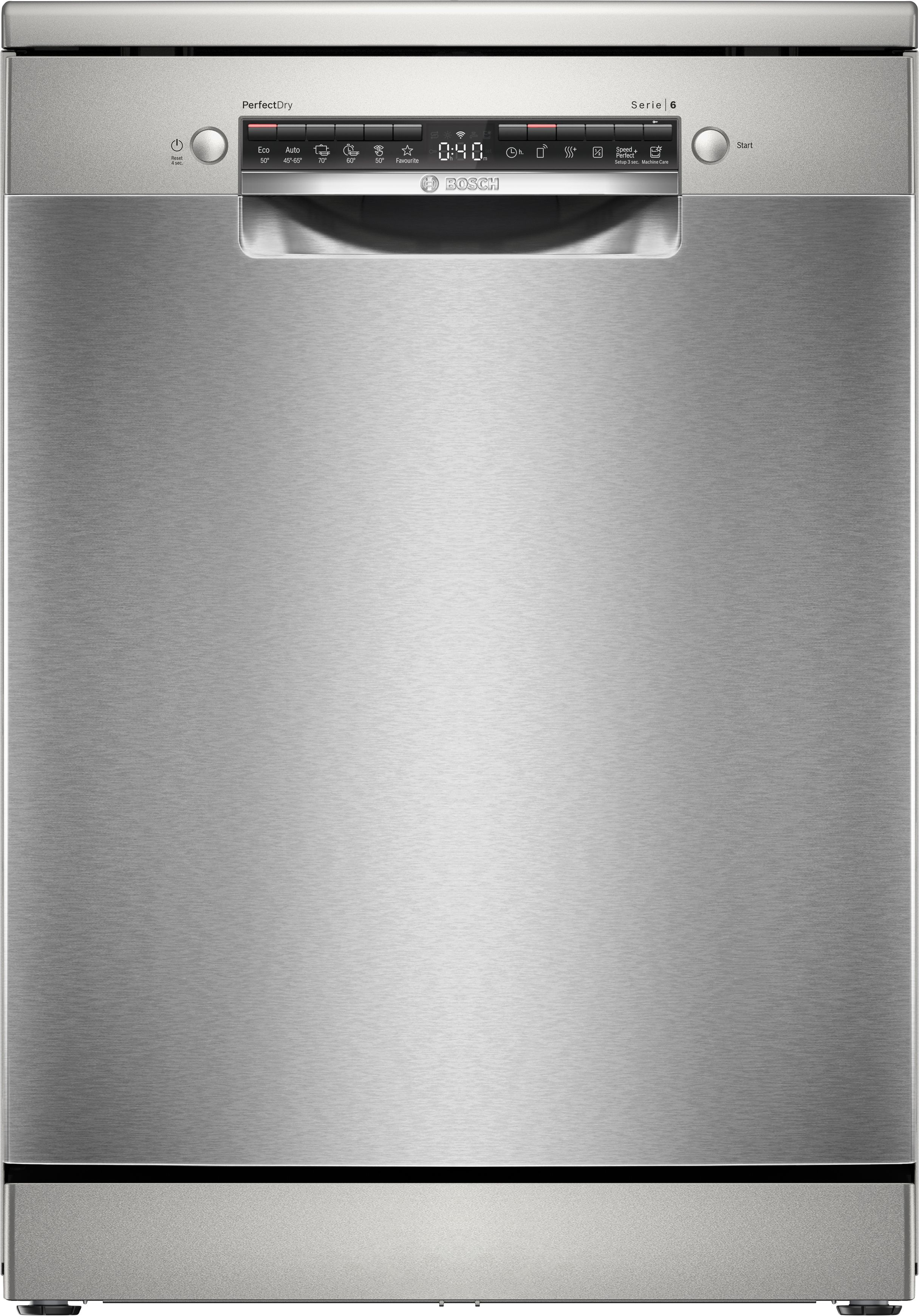 foto del prodotto bosch serie 6 sms6zci10e lavastoviglie da libera installazione 60 cm acciaio classe b