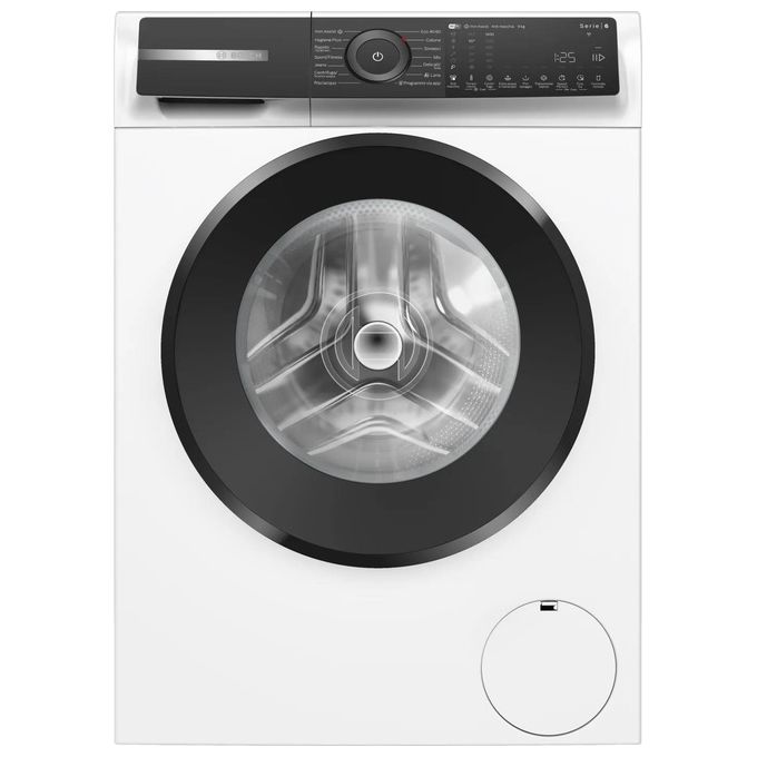 foto del prodotto bosch serie 6 wgh24400it lavatrice a carica frontale 9 kg 1400 giri classe a 20 home connect vapore iron assist trattamento vapore programma hygiene plus motore inverter ecosilence bianco