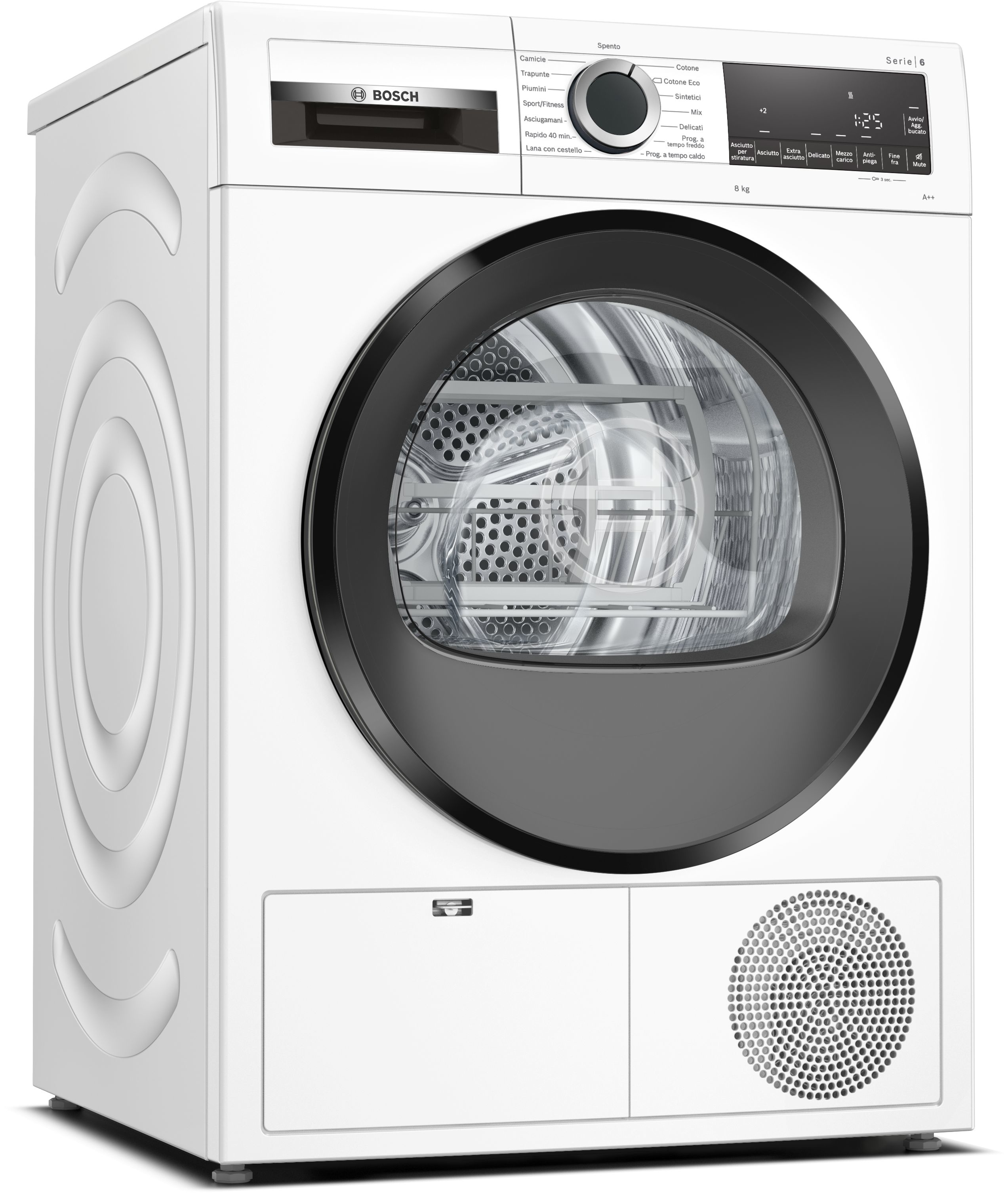foto del prodotto bosch serie 6 wqg23100it asciugatrice a pompa di calore 8 kg classe a 