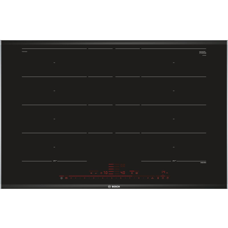 foto del prodotto bosch serie 8 pxy875de3e. colore del prodotto nero, posizionamento dell apparecchio da incasso, tipo di piano cottura ceramica. tipo di