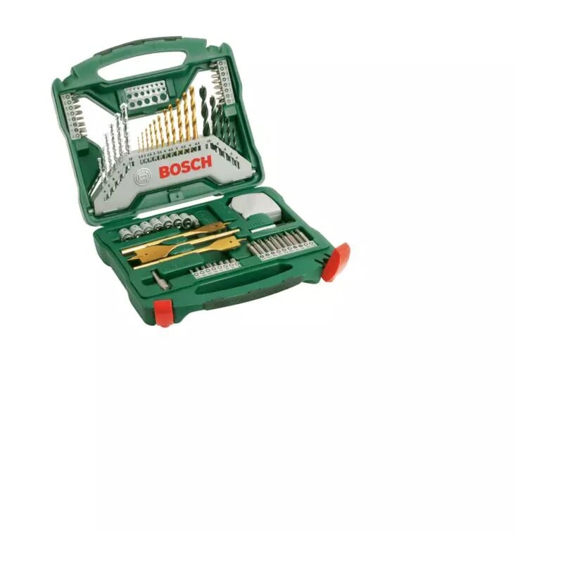 foto del prodotto bosch set 70 inserti per foratura x line in metallo con rivestimento titanio
