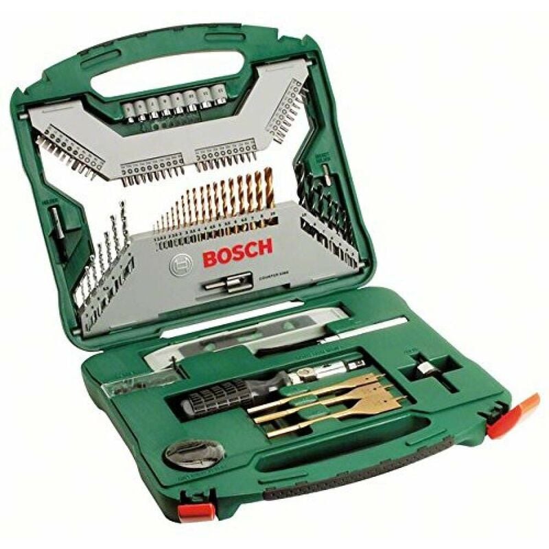 foto del prodotto bosch - set da 100 pezzi di punte e bit avvitamento in titanio x-line, verde