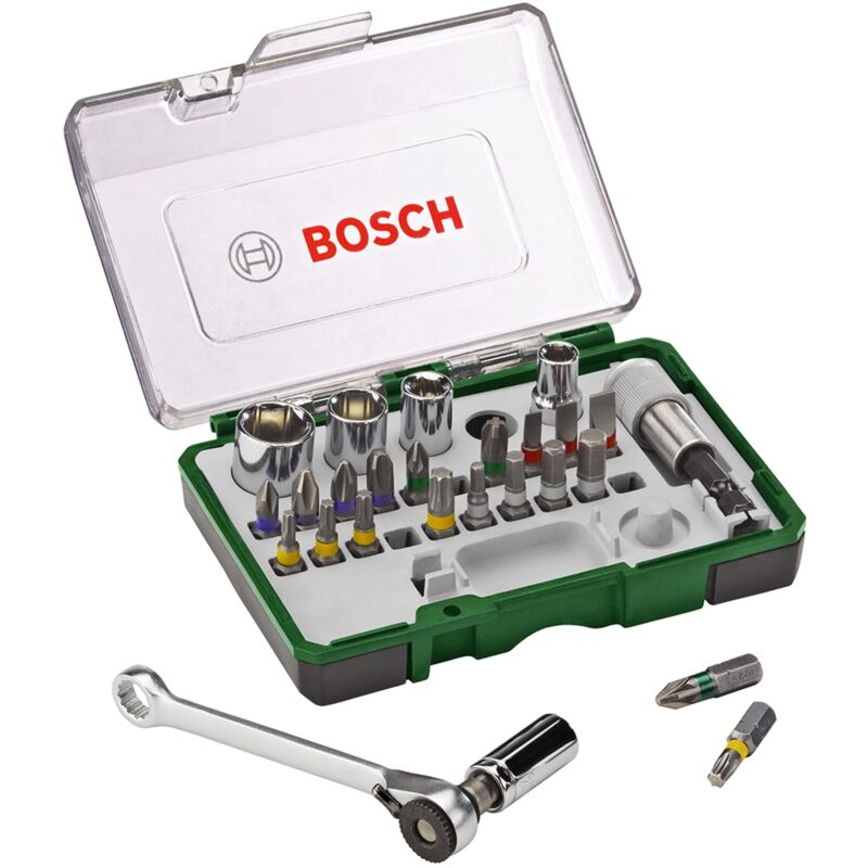 immagine 0 del prodotto bosch set da 27 pezzi di bit avvitamento e cricchetti, qualit dura, accessori trapano avvitatore e avvitatore