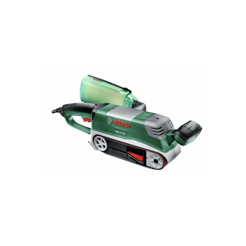 foto del prodotto bosch set de levigatrici de nastro pbs 75 ae 750 w, velocit del nastro de 200 350 m min, superficie di levigatura de 165x76 mm, in valigia 