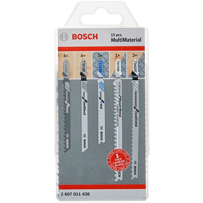 foto del prodotto bosch set di 15 lame per seghetto alternativo multimateriale 2 607 011 438 