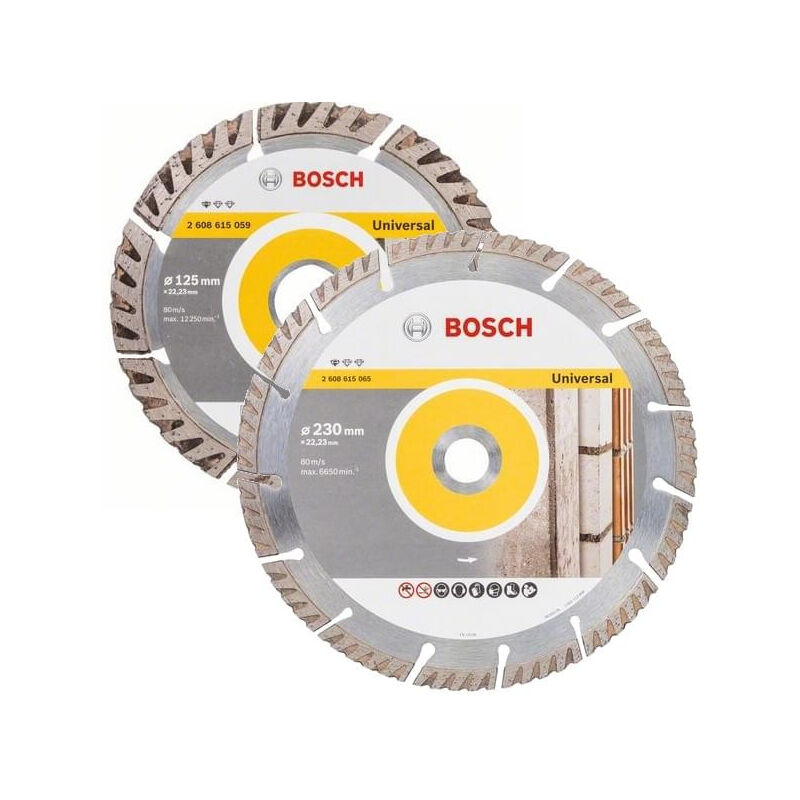 foto del prodotto bosch set di 2 dischi diamantati 125 mm 230 mm 06159975h9