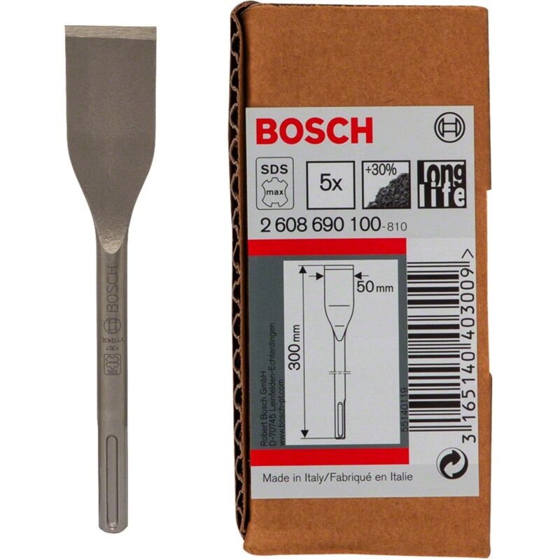 foto del prodotto bosch set di 5 scalpelli per piastrelle sds max 2 608 690 100 