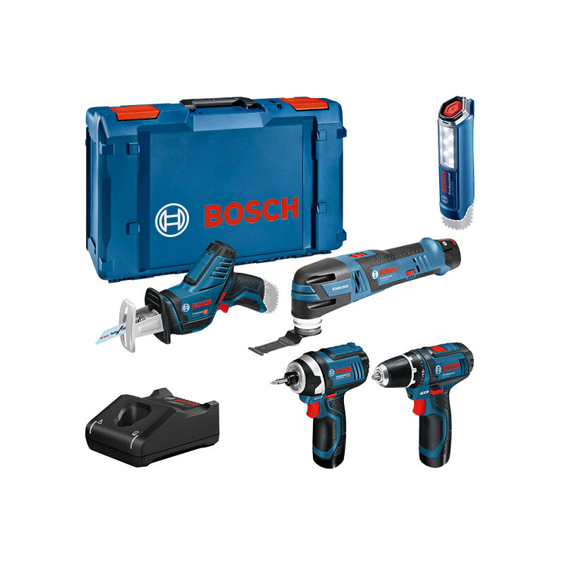 foto del prodotto bosch set di macchine 12 v gsr 12v 15 gop 12v 28 gdr 12v 105 gsa 12v 14 gli 12v 300 in xl boxx