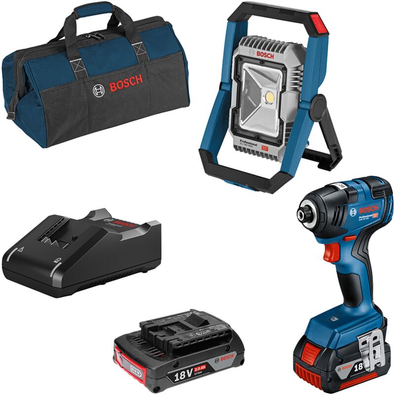 foto del prodotto bosch set di macchine a batteria gdr 18v 200 gli 18v 1900, 1x 2.0 4.0 ah e caricabatterie in borsa