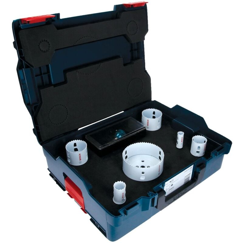 foto del prodotto bosch set di seghe a tazza per legno e metallo, 8 pezzi, diametro 20 114 mm in l boxx