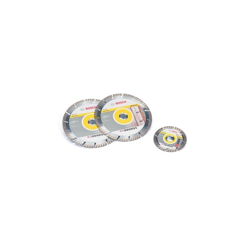 foto del prodotto bosch set professionale de dischi da taglio diamantati standard per universale de 3 pz x lock m14, per pi materiali, 230 mm, accessorio per