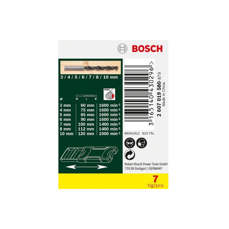 foto del prodotto bosch set punte per legno x 7 7 pezzi