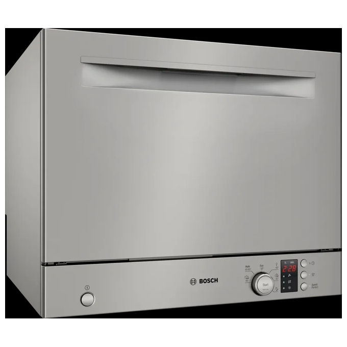foto del prodotto bosch sks2iti00e serie 2 lavastoviglie compatta a libera installazione 6 coperti, classe e, ecosilence drive, aquastop, asciugatura extra, 45x55,1x50 cm , argento