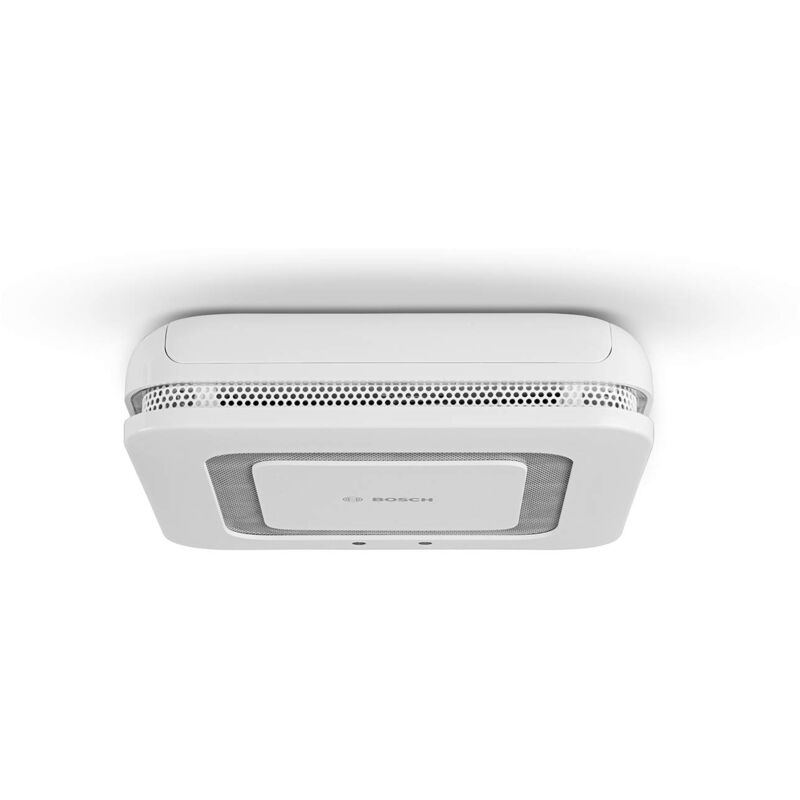 foto del prodotto bosch smart home 8750001213 twinguard rilevatore di fumo con sistema di misurazione della qualit dell aria, attacco app, in scatola di cartone,