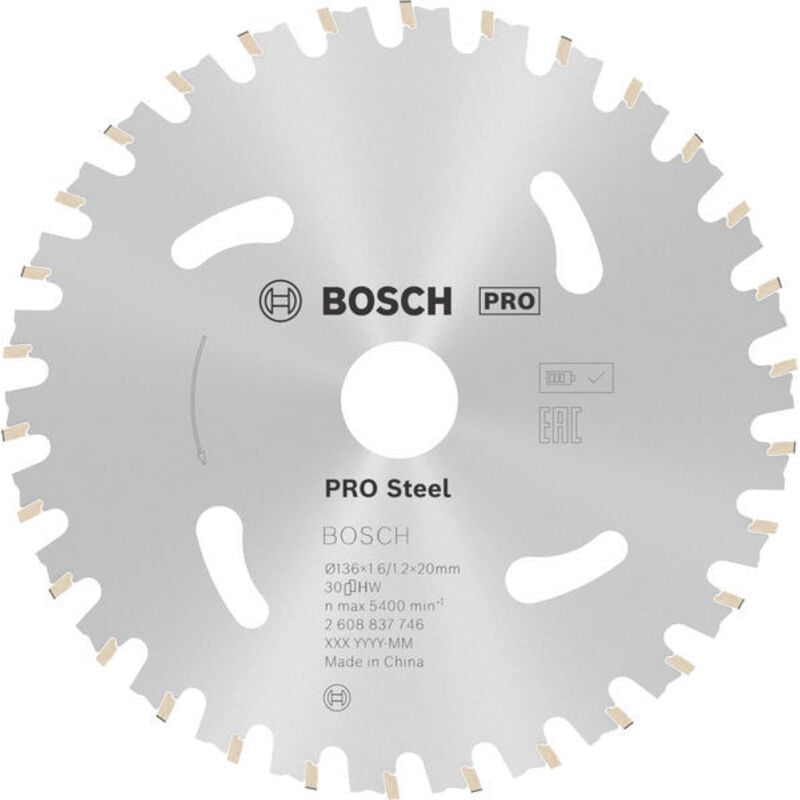 foto del prodotto bosch standard for steel lama per sega circolare 136x20 mm per acciaio