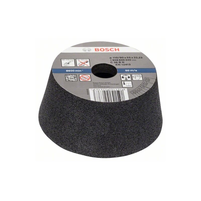 foto del prodotto bosch tazza per smerigliatura, conica pietra cemento 90 mm,mm, 110 mm,mm, 55 mm, 30