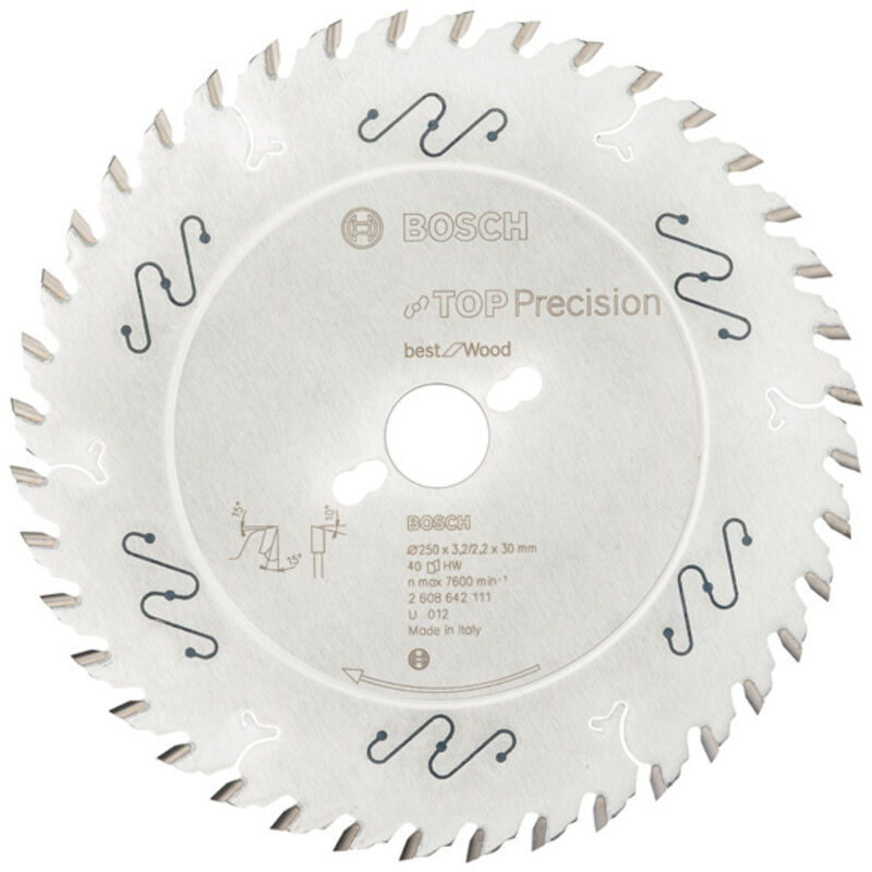 foto del prodotto bosch top precision best for wood lama per seghe da banco 250x30 mm per legno