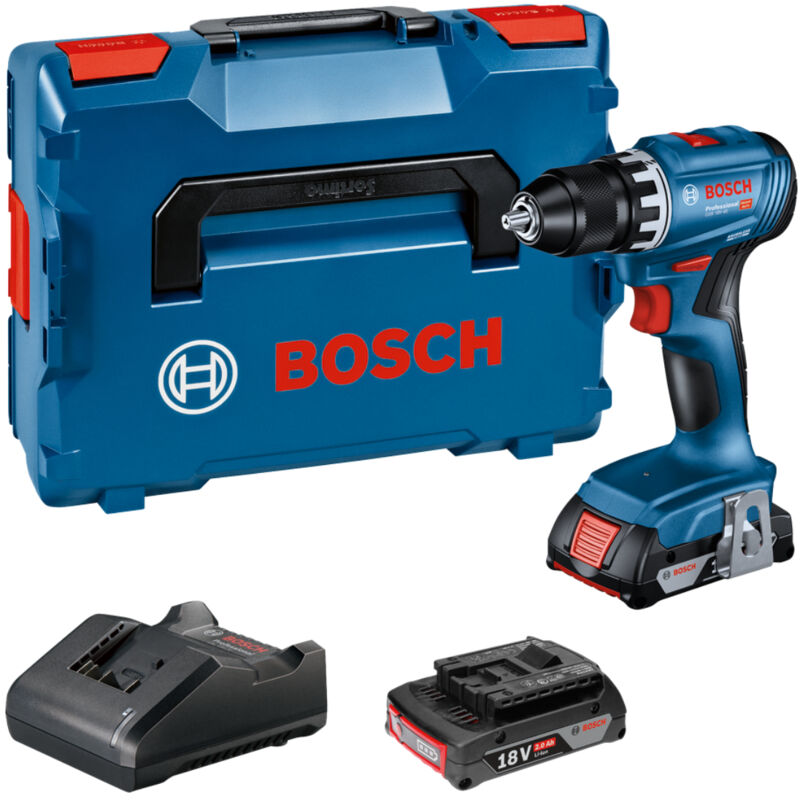 foto del prodotto bosch trapano a batteria gsr 18v 45 2x 2.0ah caricatore in l boxx