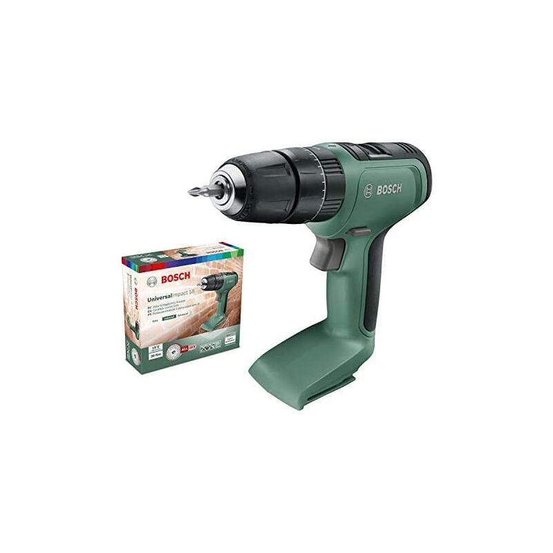 foto del prodotto bosch trapano a percussione a batteria universalimpact, senza batteria, di sistema 18 v, in confezione