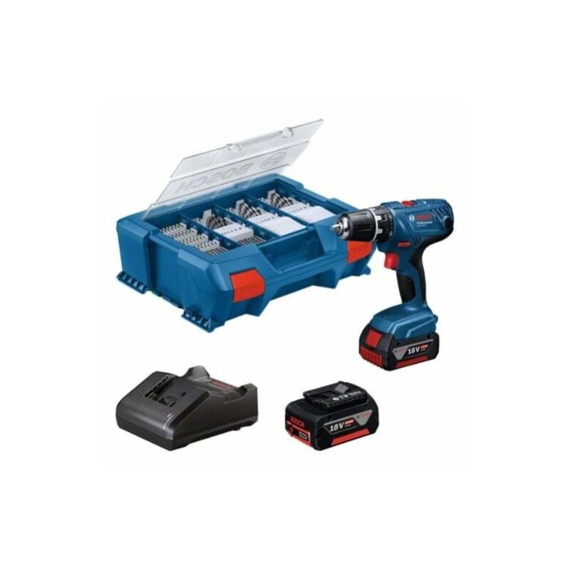 foto del prodotto bosch trapano avvitatore gsr18v 21 18v 2 batterie 4ah caricabatterie valigetta l case 06019h100c