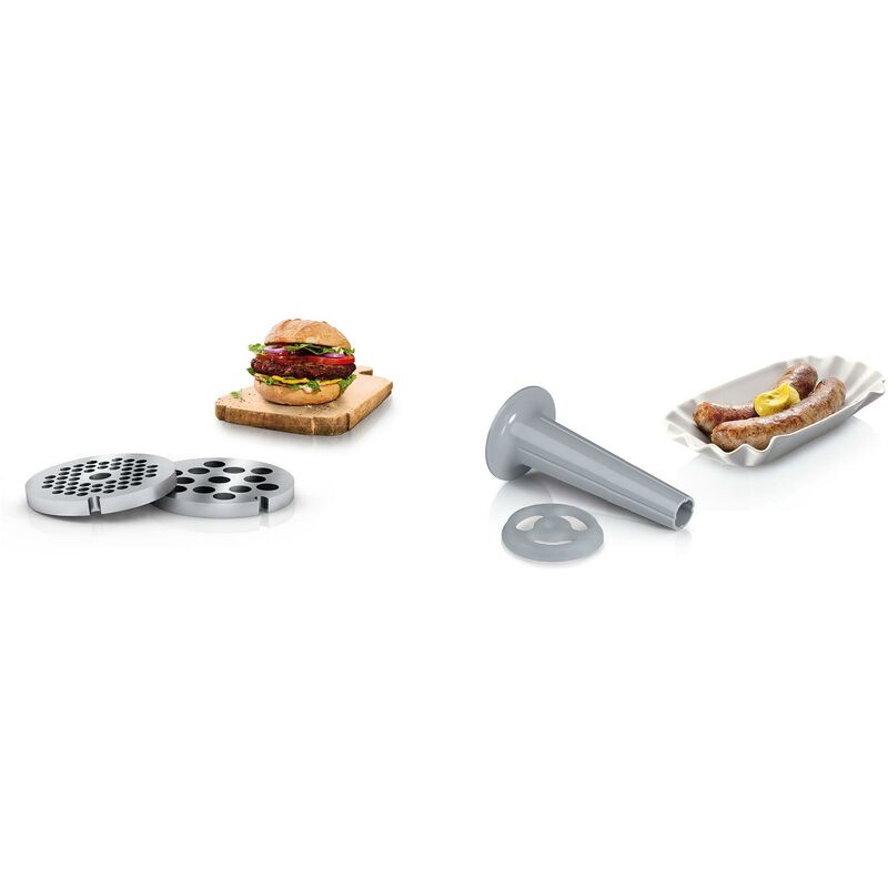 foto del prodotto bosch tritacarne smartpower mfw2510w 2 griglie per il tritacarne insaccatrice bianco