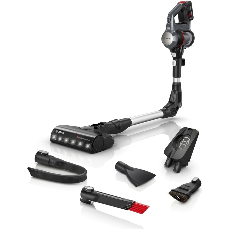 foto del prodotto bosch unlimited serie 7, scopa elettrica senza fili, batteria ricaricabile 3,0 ah, flex tube, aspirapolvere portatile dal design leggero,