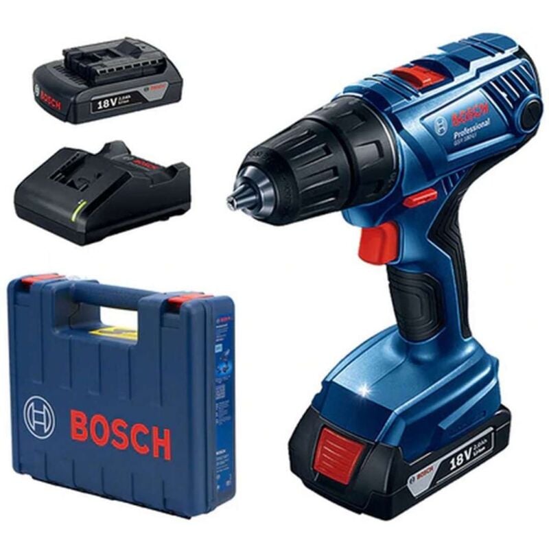 foto del prodotto bosch utensili avvitatore a batteria 18v, 2 batterie da 2,0 ah, caricabatterie 06019h5000