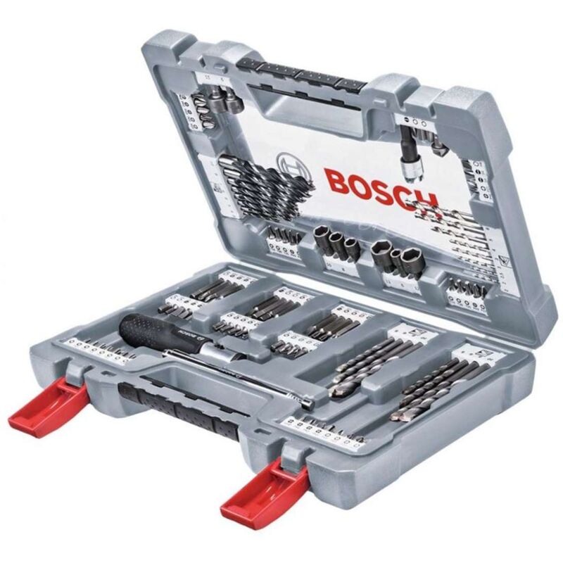 foto del prodotto bosch utensili set di inserti e punte da trapano 105 pezzi premium x line 2608p00236