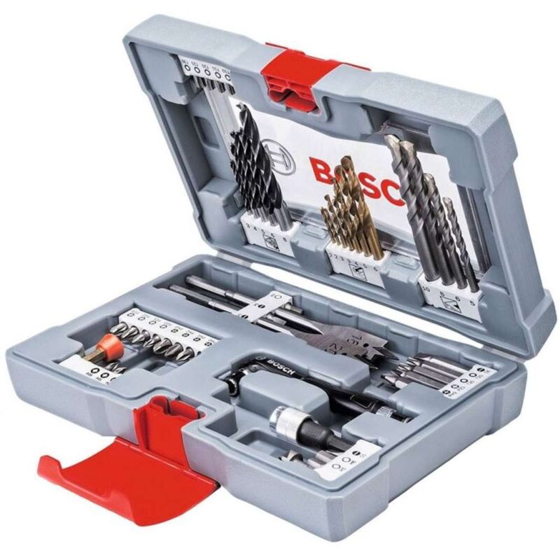foto del prodotto bosch utensili set di inserti e punte da trapano premium x line da 49 pezzi 2608p00233