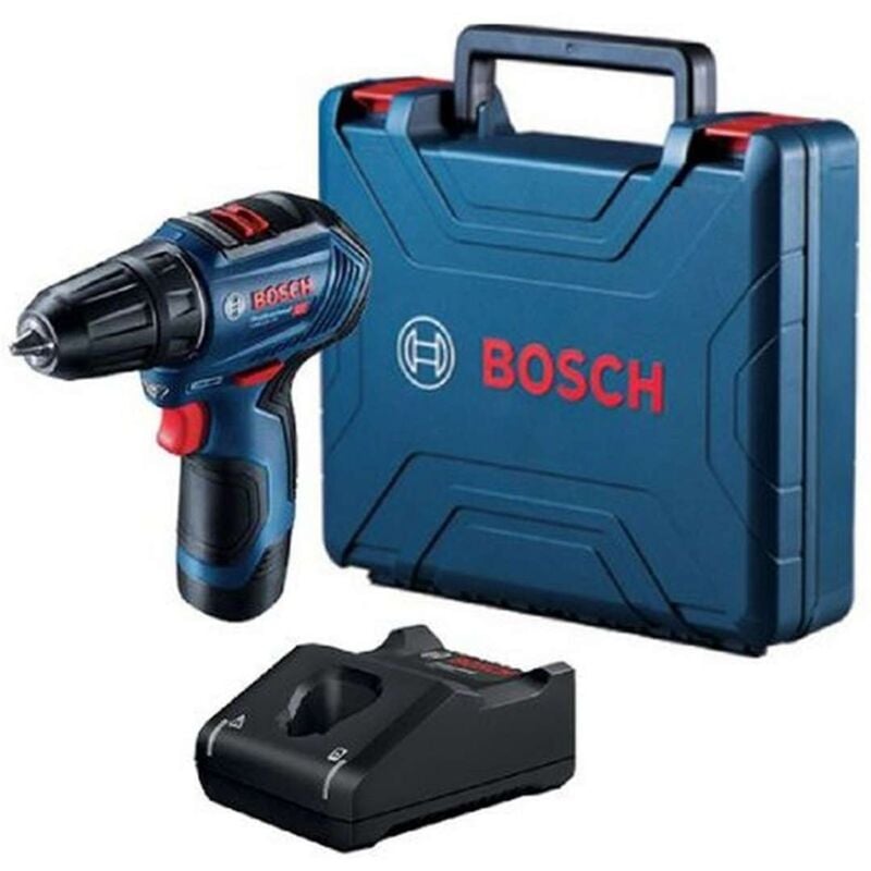 foto del prodotto bosch utensili trapano avvitatore a batteria da 12 v, 2 batterie agli ioni di litio da 2,0 ah, caricabatterie 06019g9000