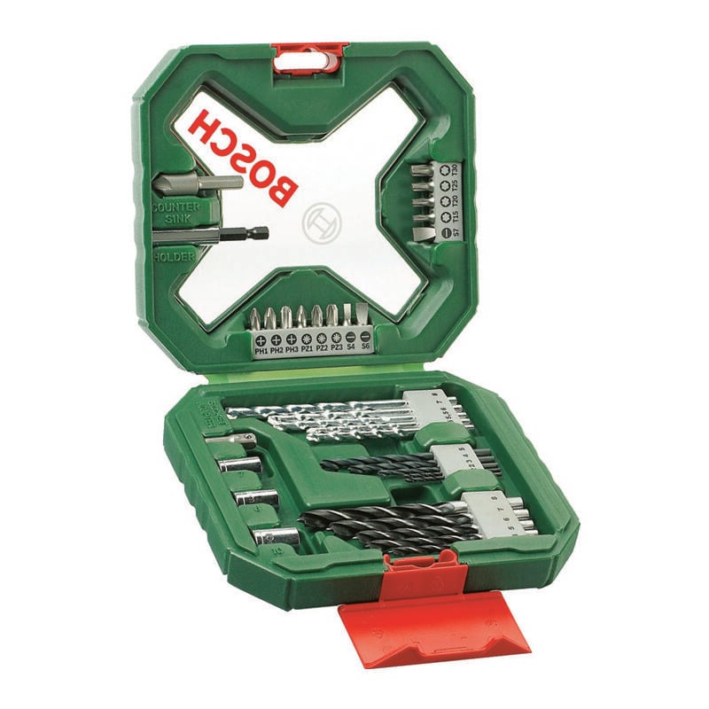 foto del prodotto bosch valigetta set con accessori per foratura e avvitatura 34 pezzi 2607010608