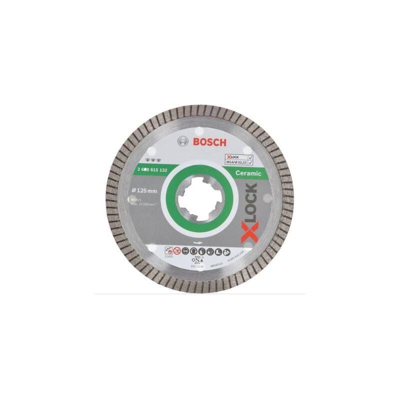 foto del prodotto bosch x lock best for ceramic extra clean turbo disco diamantato per smerigliatrice 125x1,4 mm