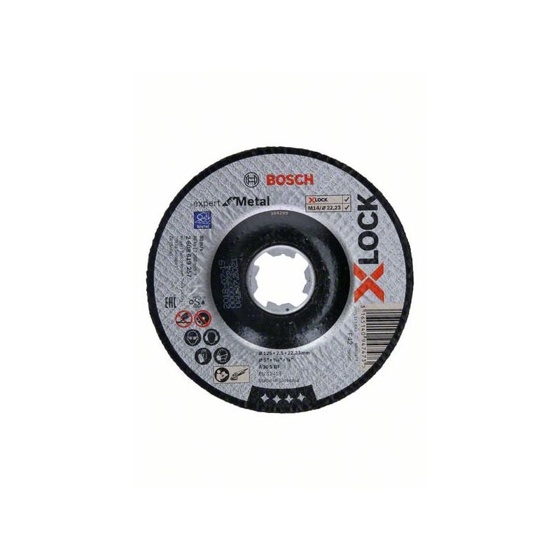 foto del prodotto bosch x lock disco in acciaio inox 125x1,6 piatto 2608619265
