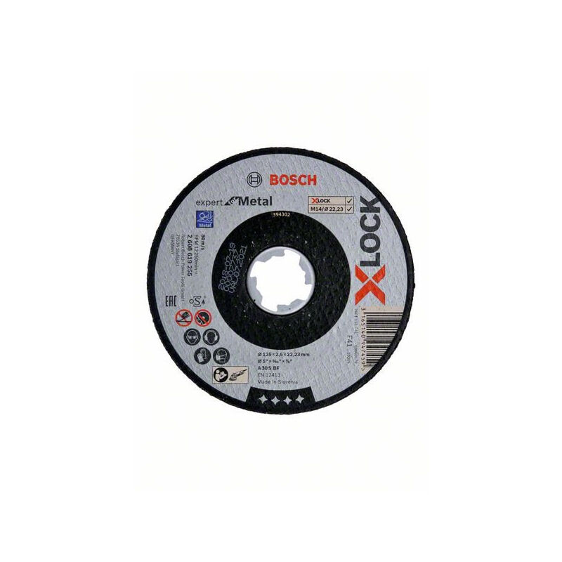 foto del prodotto bosch x lock disco in metallo 125x1,6 piatto 2608619254